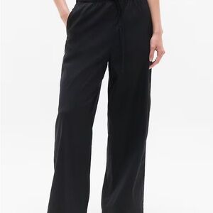 Athleta Black Paradise Wide-Leg linen blend Pants size XS